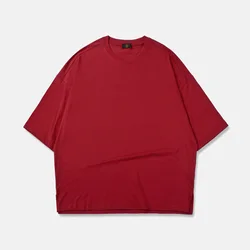 Оптовая продажа, однотонная быстросъемная Спортивная футболка с круглым вырезом, Мужская футболка для фитнеса, компрессионная одежда