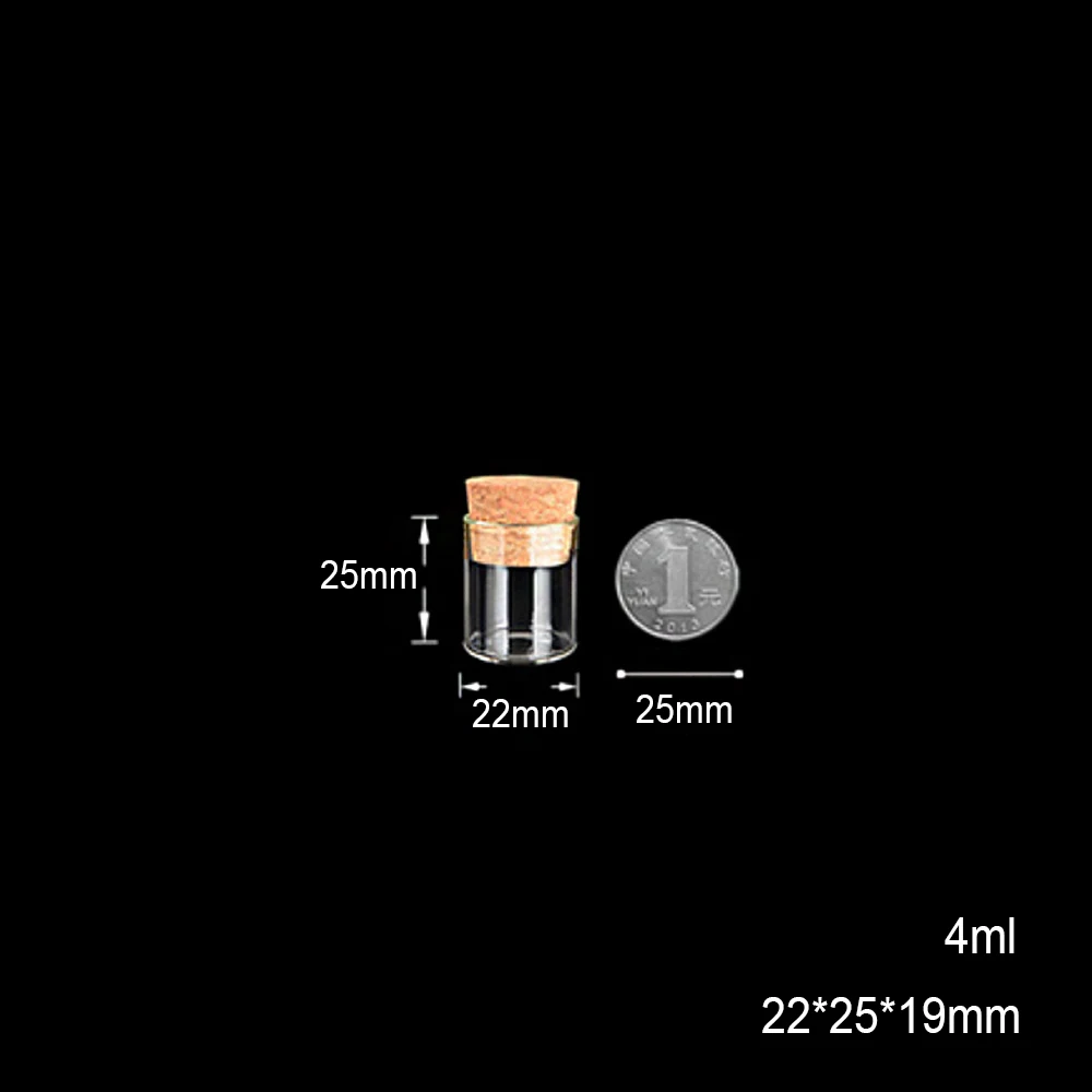 Оптовая продажа, косметическая пустая стеклянная флакон 4 мл, 5 мл, 6 мл, 7 мл, 8 мл, 10 мл с Пробковой Крышкой