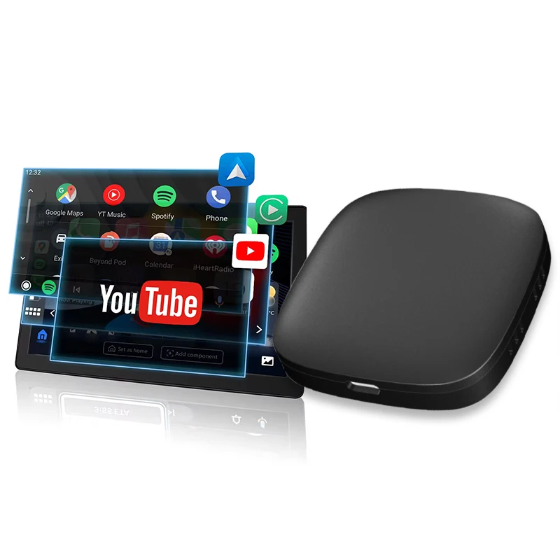 Беспроводной адаптер Carplay система Android 10 для Apple автоматическая поддержка Google YouTube видео Play 2 + 16 ГБ