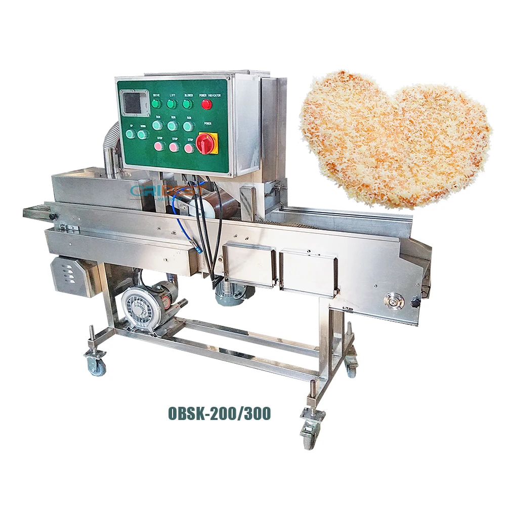 Practical Industrial Dry Yellow Bread Crumbs Battering And Bread Crumb Coating Machine Bread Crumbs Coating Machine For Patty