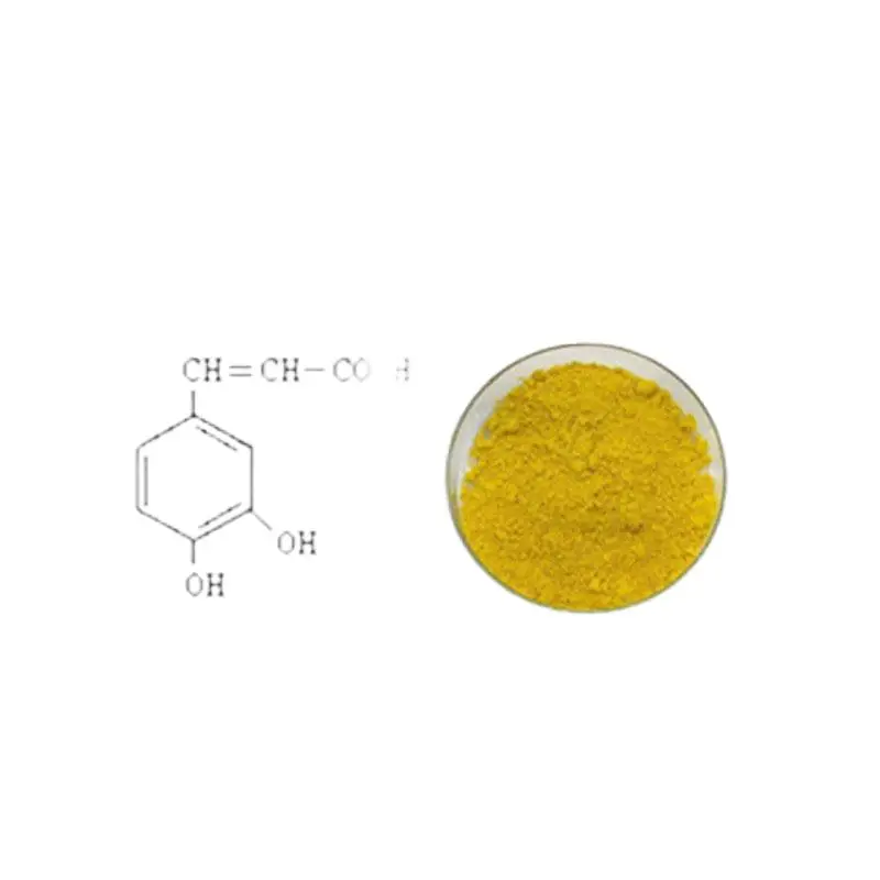 Натуральный чистый порошок 99% кофеиновой кислоты CAS 331-39-5 пищевой Косметический класс