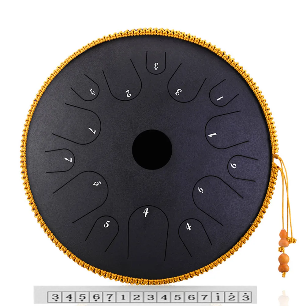 Professional Pure Copper Tongue Drum 14 Notes 14 Inches, hangpan drum steel , handpan drum, blue
