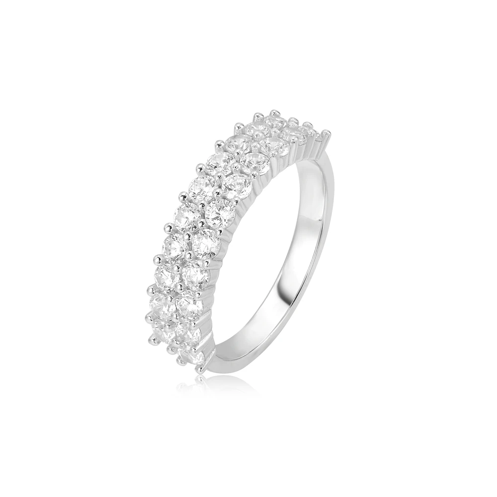 Wholesale high quality custom 18K gold plated rings Radiant ice cut jewelry 925 sterling silver Luxury emerald rings for women