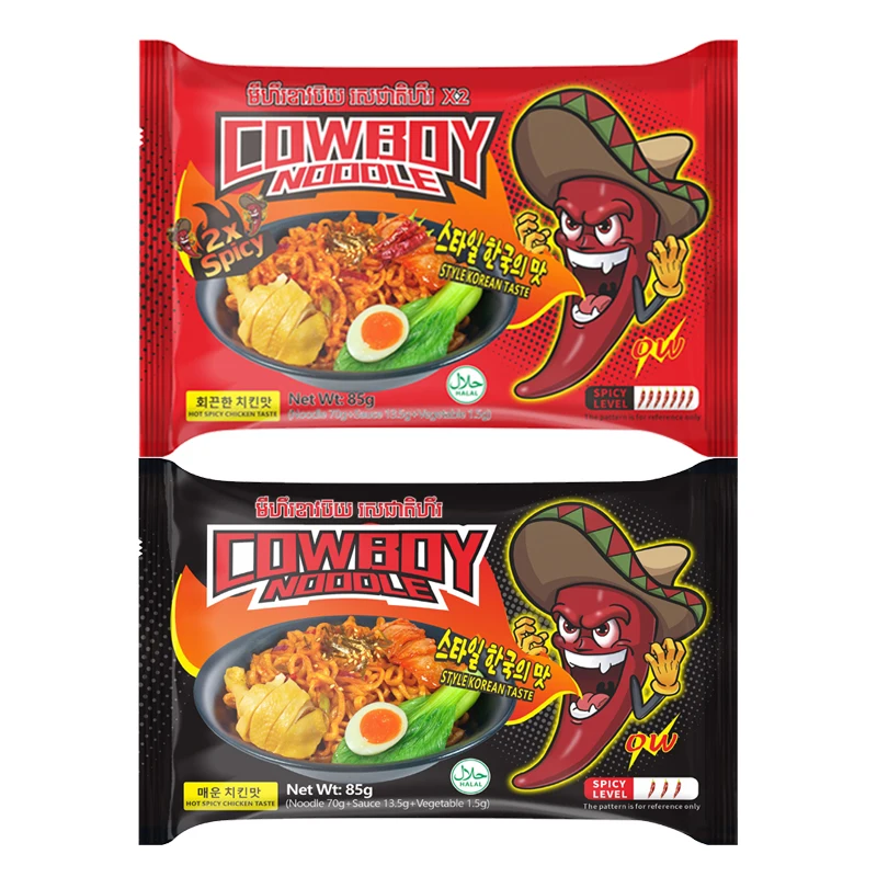 Chinese Instant Noodle 5pcs/pack Brands Spicy Ramen Noodles Hot Spicy