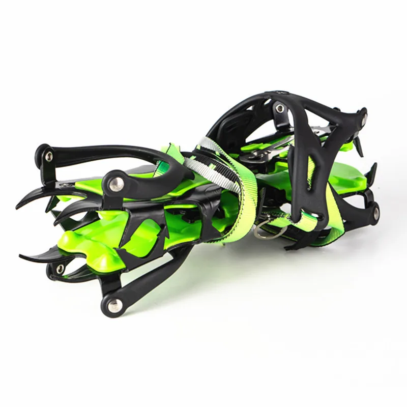 Snow Climbing Crampons, Flexible Adjustment High Temperature Resistant Slip Proof Teeth Ice Crampons for Climber for Outdoor