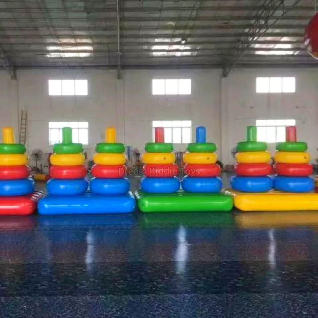 Popular Commercial Inflatable Toy Set Custom Trampoline Inflatable Float Doughnut Bouncy Castle Interactive Games Bounce House