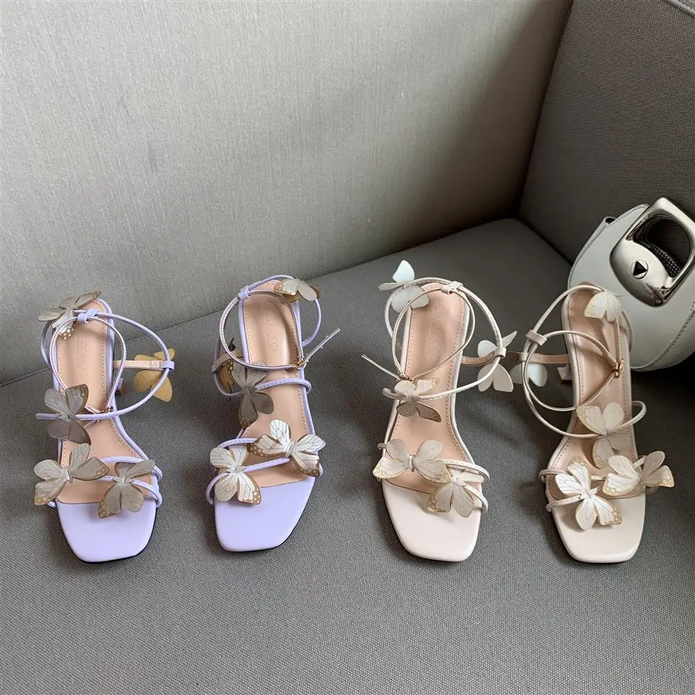 Beautiful butterfly sandals high heel ladies shoes J310