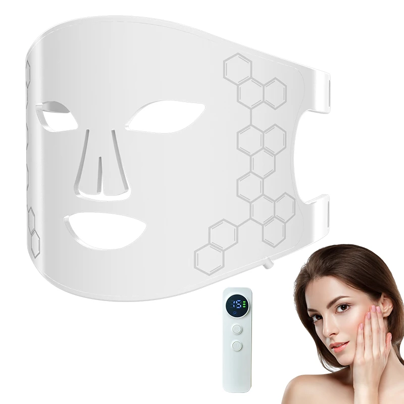 Customized Silicone Face Beauty LED Light PDT Therapy Facial Mask Red Infrared Light Led Facial Mask
