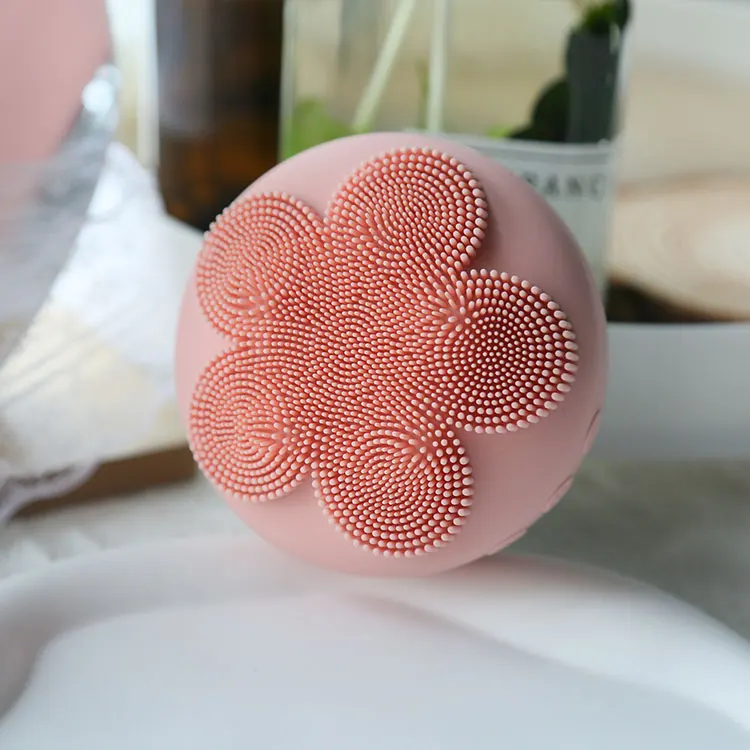 Face Mask Device Hand Held Face Silicone Cleanser Scrubber Cleansing Face Brush With Vibration,EMS , red light, blue light