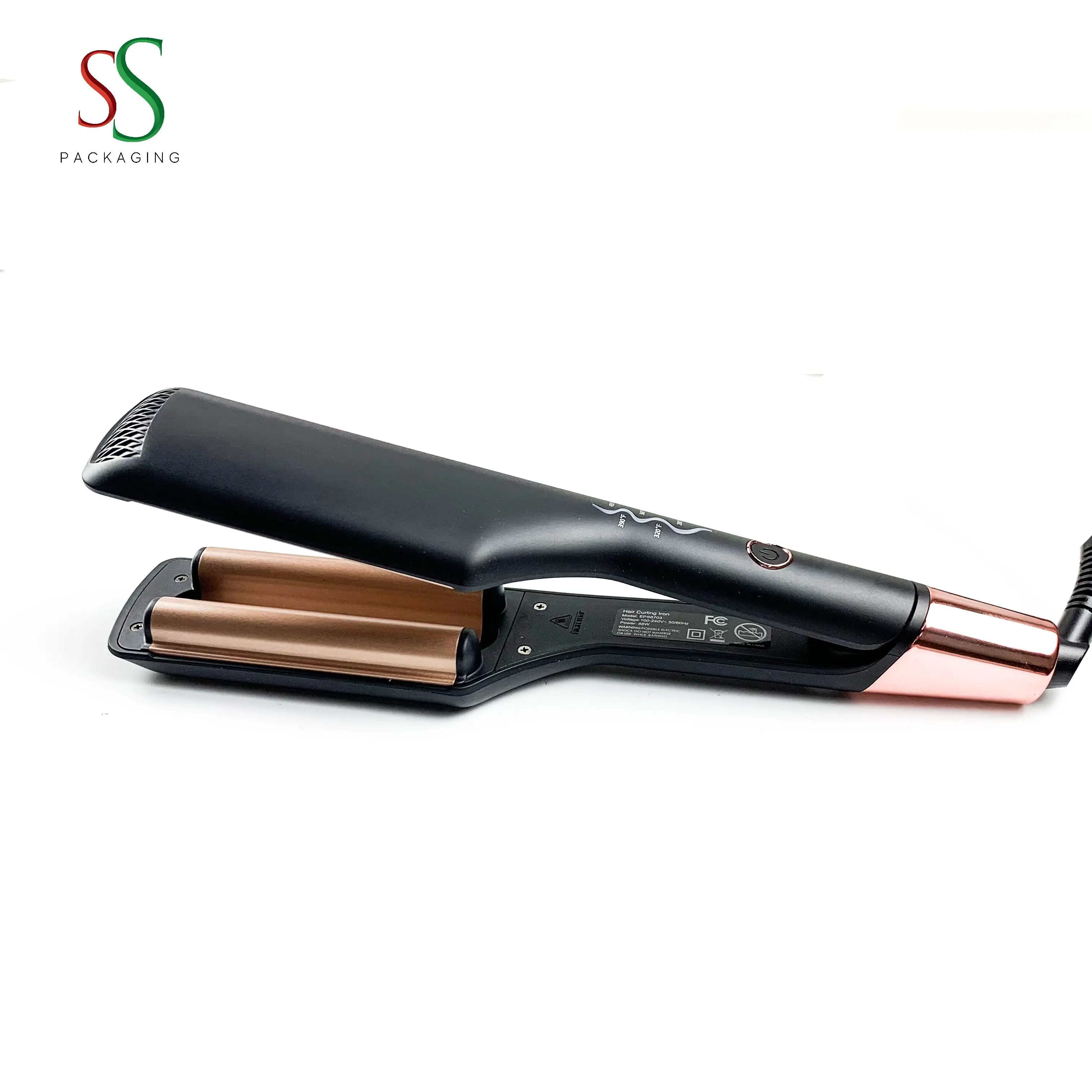 SS Hair Packaging  High Quality Wholesale Custom Logo Crimping Iron for Hair Crimper