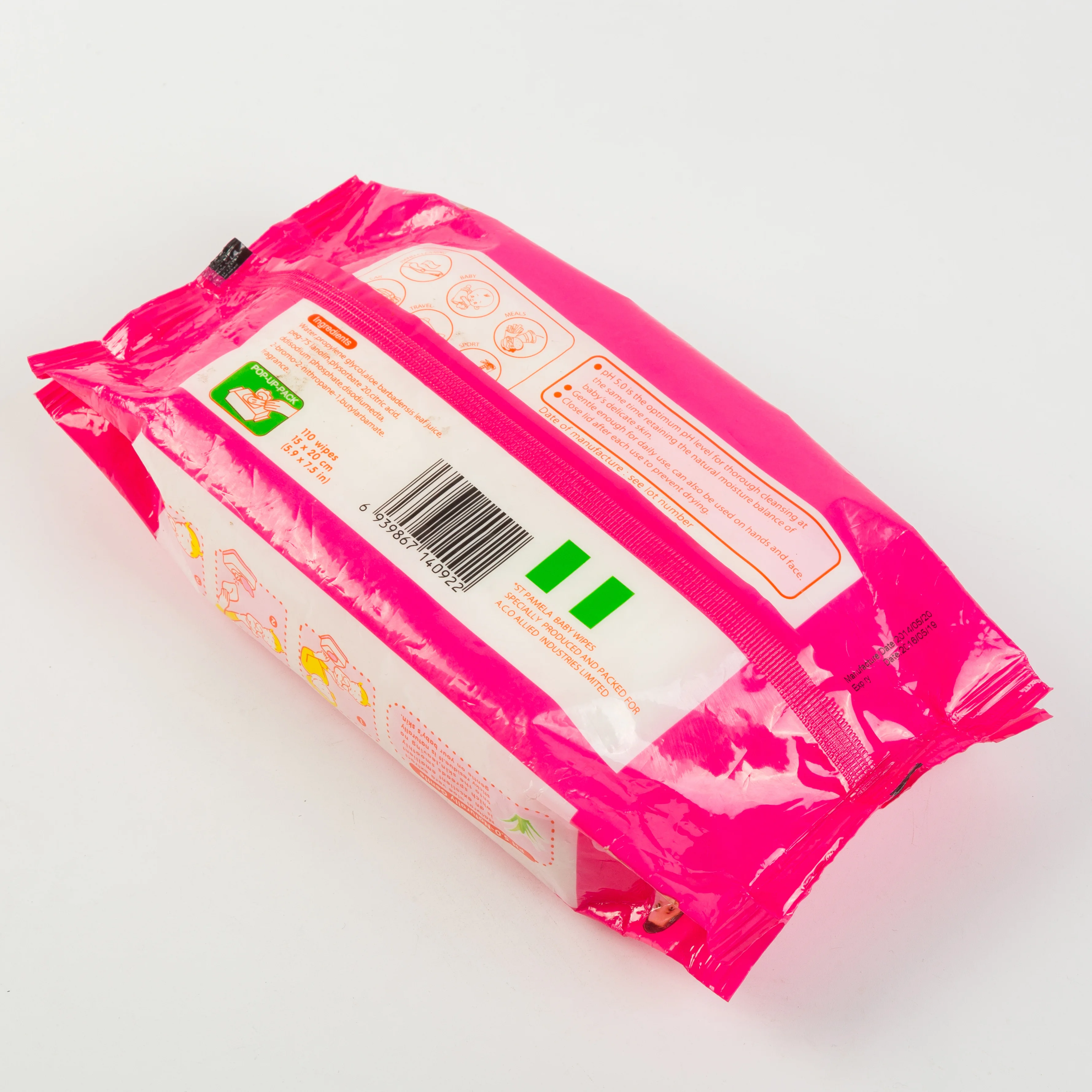 Spunlace Nonwoven Fabric 110 Pcs Wholesale Wipes Good Quality Organic Dry Baby Wipes Softcare Wipes for Baby Customized