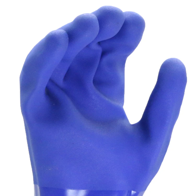 MaxiPact Chemical resistant sandy PVC waterproof gloves
