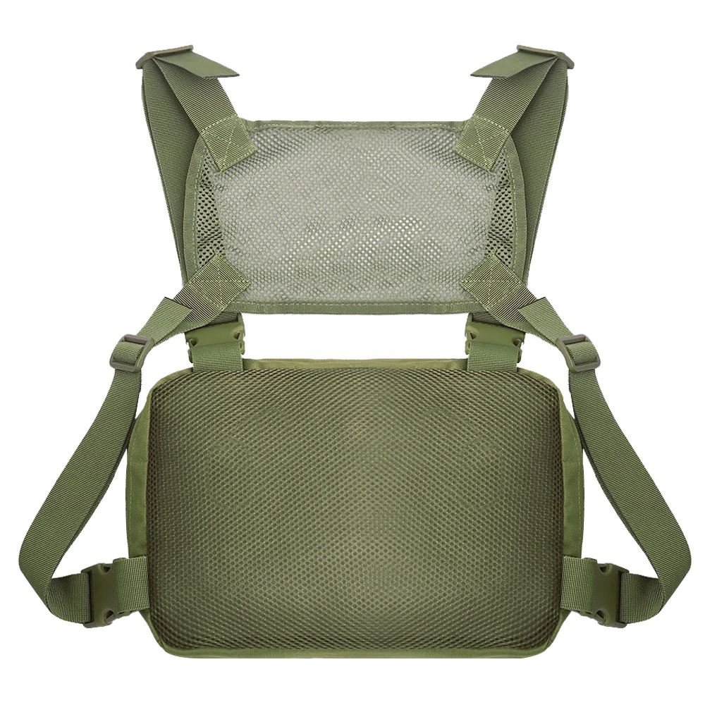 Multifunctional Streetwear Men Bag Tactical Molle Vest Hip Hop Style Cross body Chest Bags Packs for Outdoor Cycling Riding