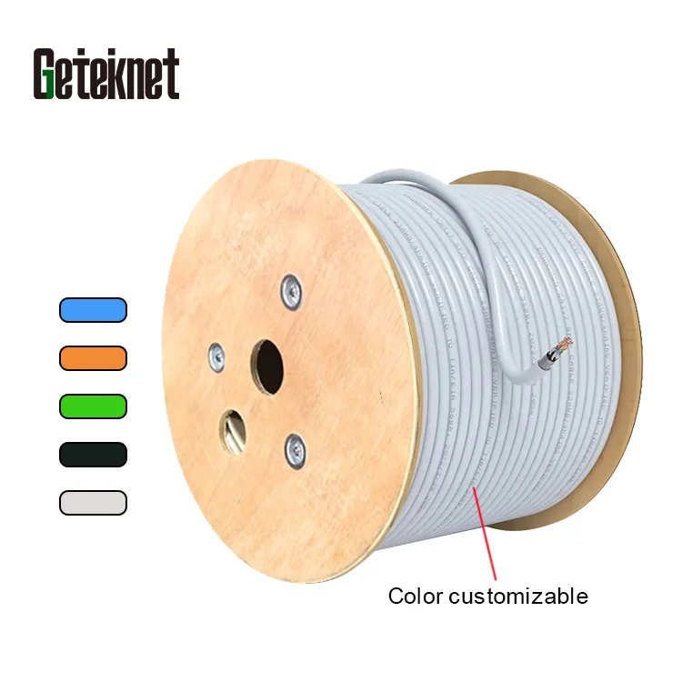 GETEKnet ethernet cable 30m 305m cat6 cable drum blue cat6 cable full copper 23 awg for outdoor indoor