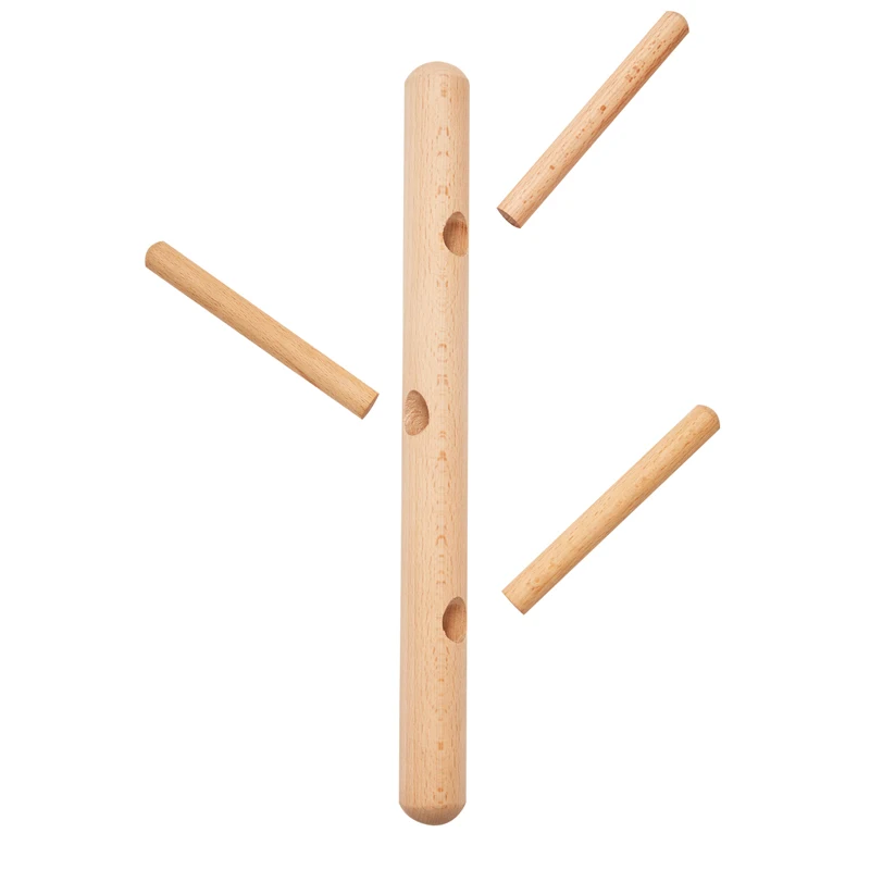 Modern Design Wall Mounted Detachable Tree Branch Wood Coat Rack Hooks