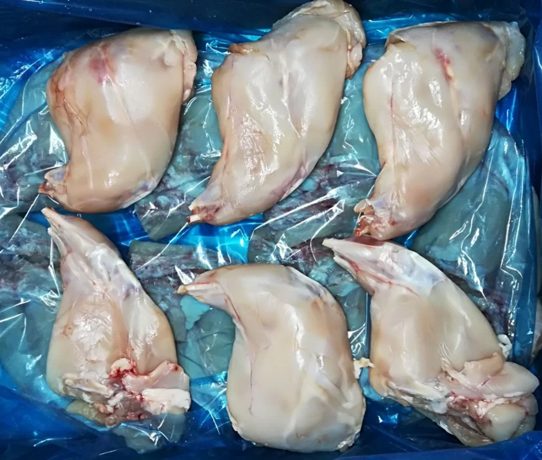 Frozen Rabbit Hindlegs Bone-in Skinless Layer