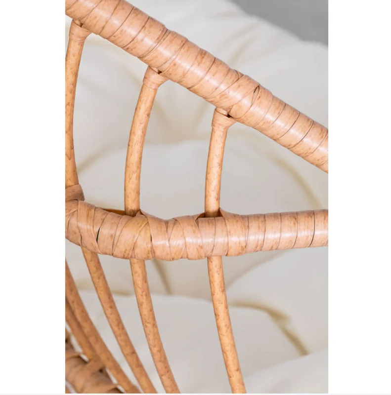 Outdoor Patio Garden 2 Person Rattan Double Hanging Hammock Wicker Egg Swing Chair