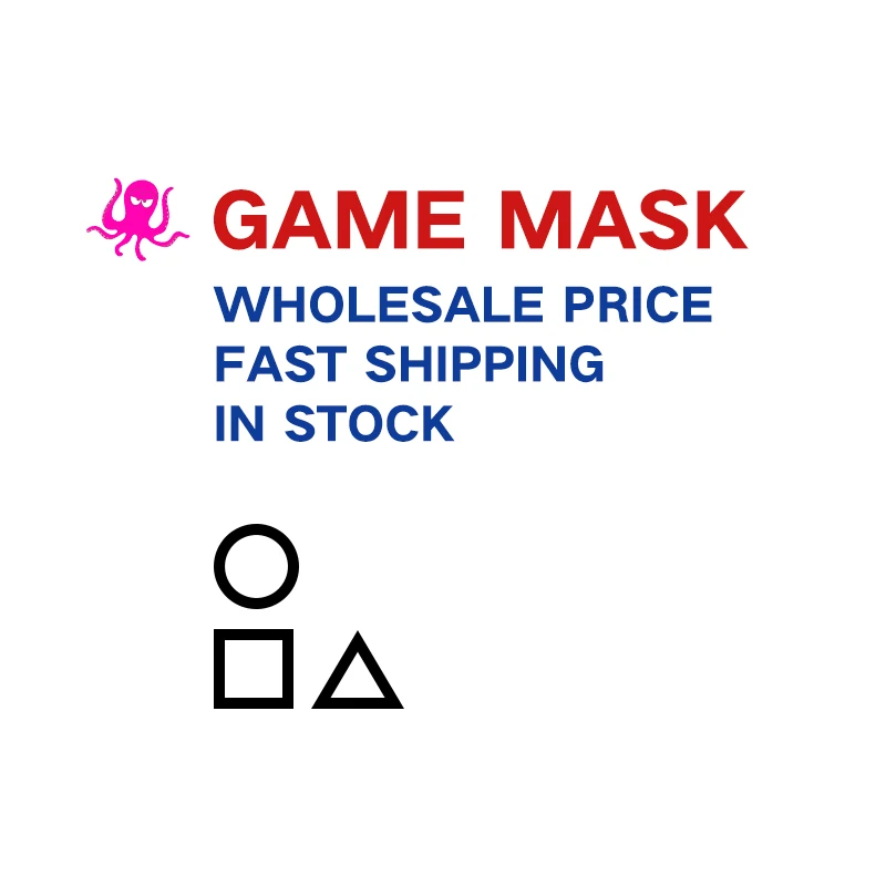 Amazon Hot Sale Korean TV The Game Circle Square Triangle Film Game Mask Plastic Halloween Cosplay Costume Party Mask