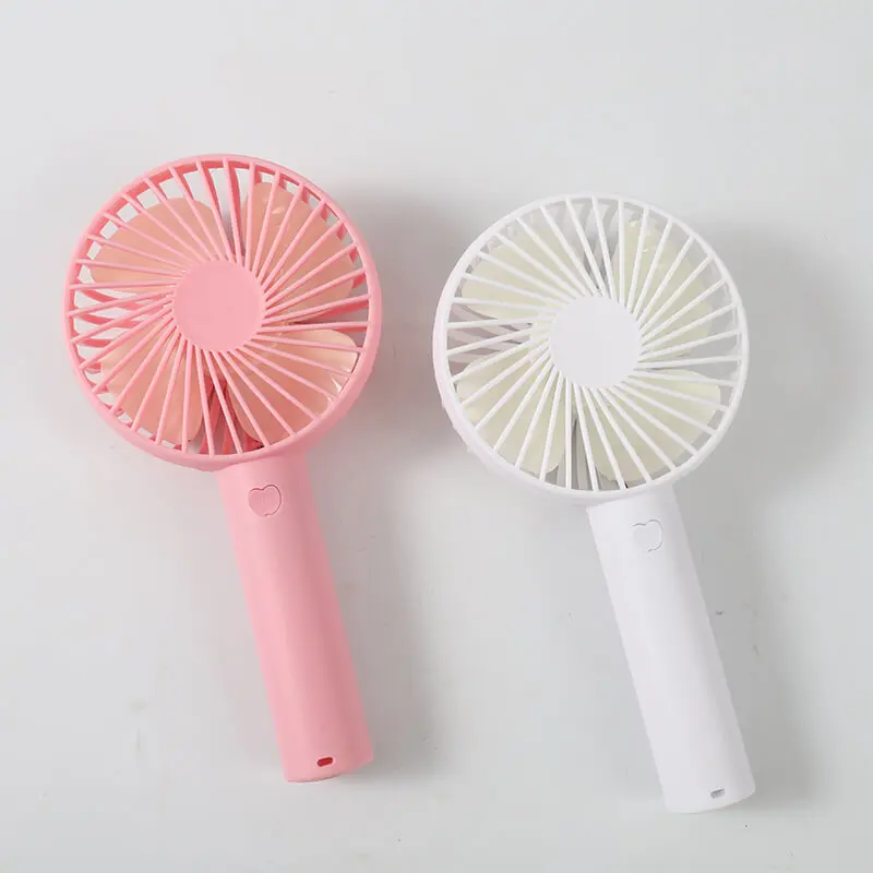 Pink White USB Handheld Mini Fan Lash Table Rechargeable Small Handy Fans Eyelash Extension Mini Fans