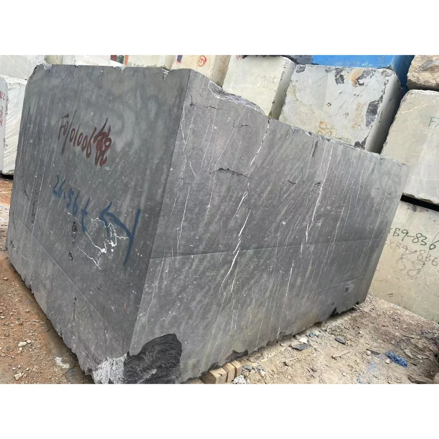 Chinese black marble Nero Marquina natural marble blocks wholesale