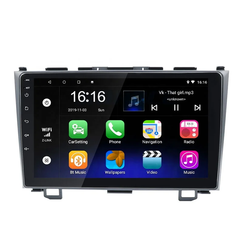 Head Unit Touch Screen Headunit Dvd Tv Gps Android Car Stereo For Honda Crv 3 2007- 2011 With Bt