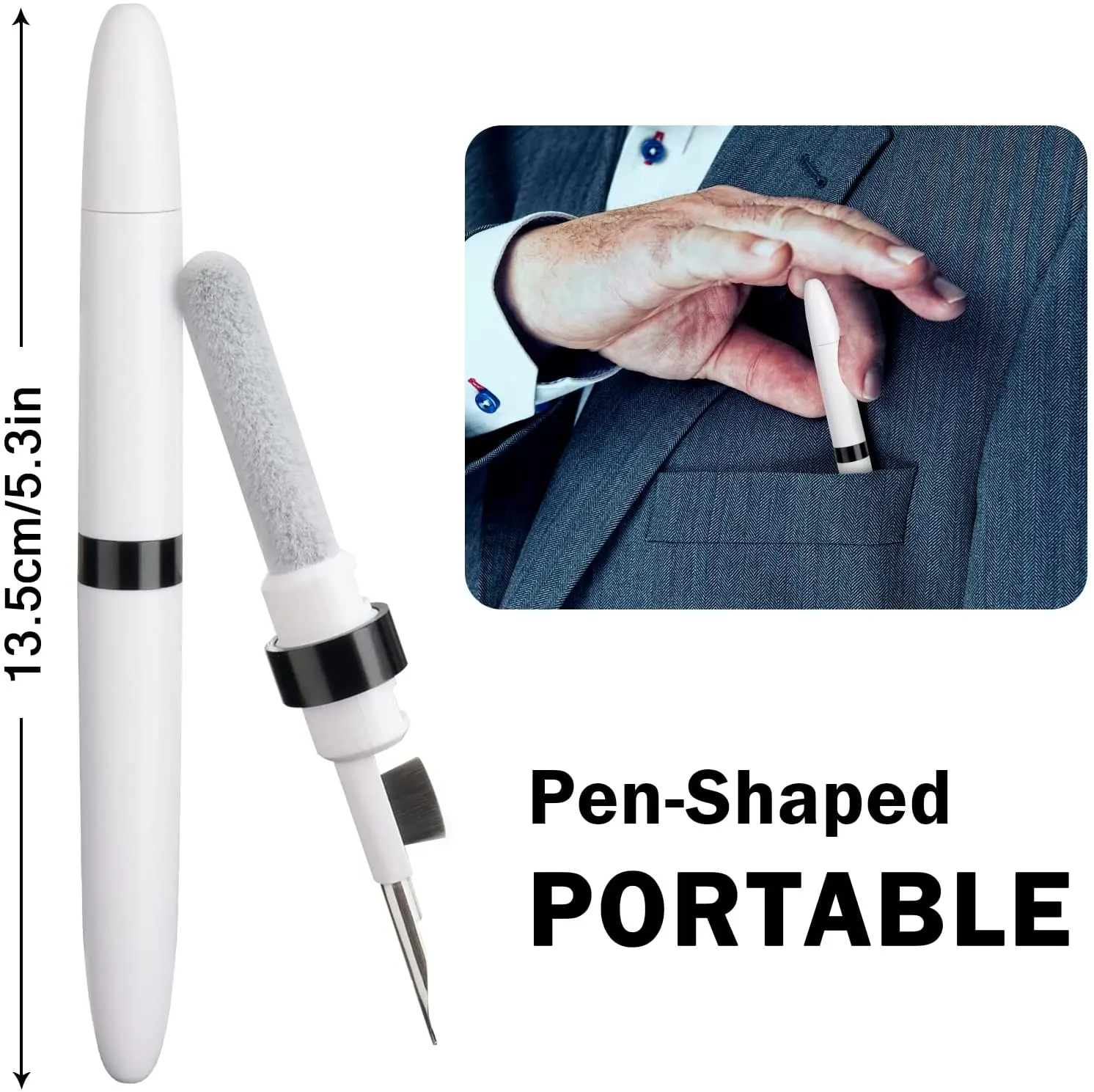 Cleaning Pen for Air pods Multifunction Earbud Cleaner Kit Brush for Earphones Portable clean brush for Phone keyboard Camera