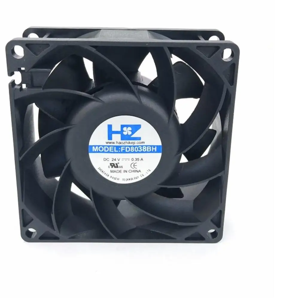 High quality 80mm 80x80x38mm 8038 dc 12v 24v 48v exhaust cooling fan High CFM 3400-6600 RPM axi al fan
