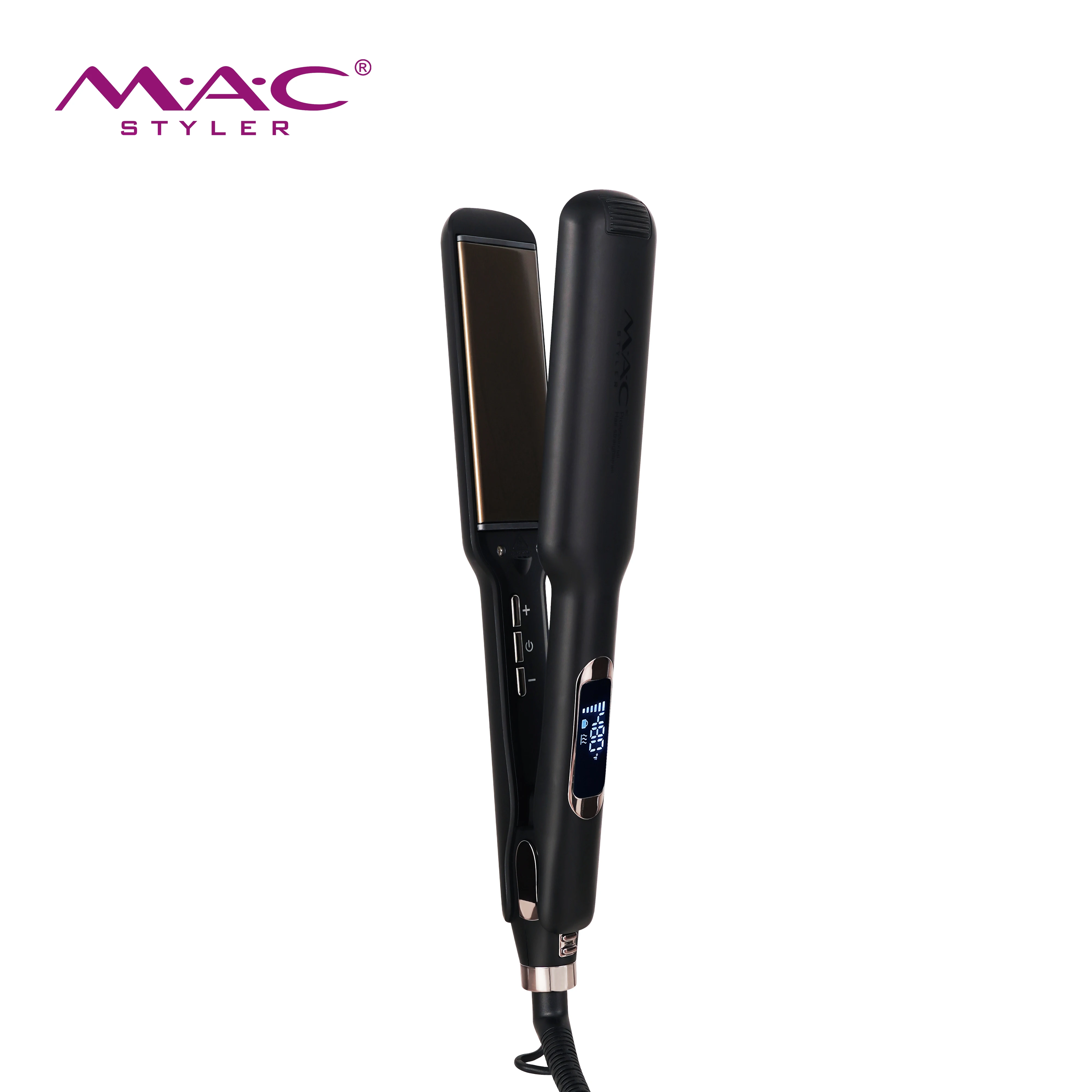 MAC Hair Straightener titanium flat irons Professional Designed  Digital LCD Display Salon Care Hair Straightener