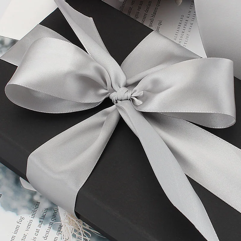 4cm 100yard Decoration Hair ribbon Mix Colors Double single Face red Polyester  satin Gift ribbons  for Wrapping flowers