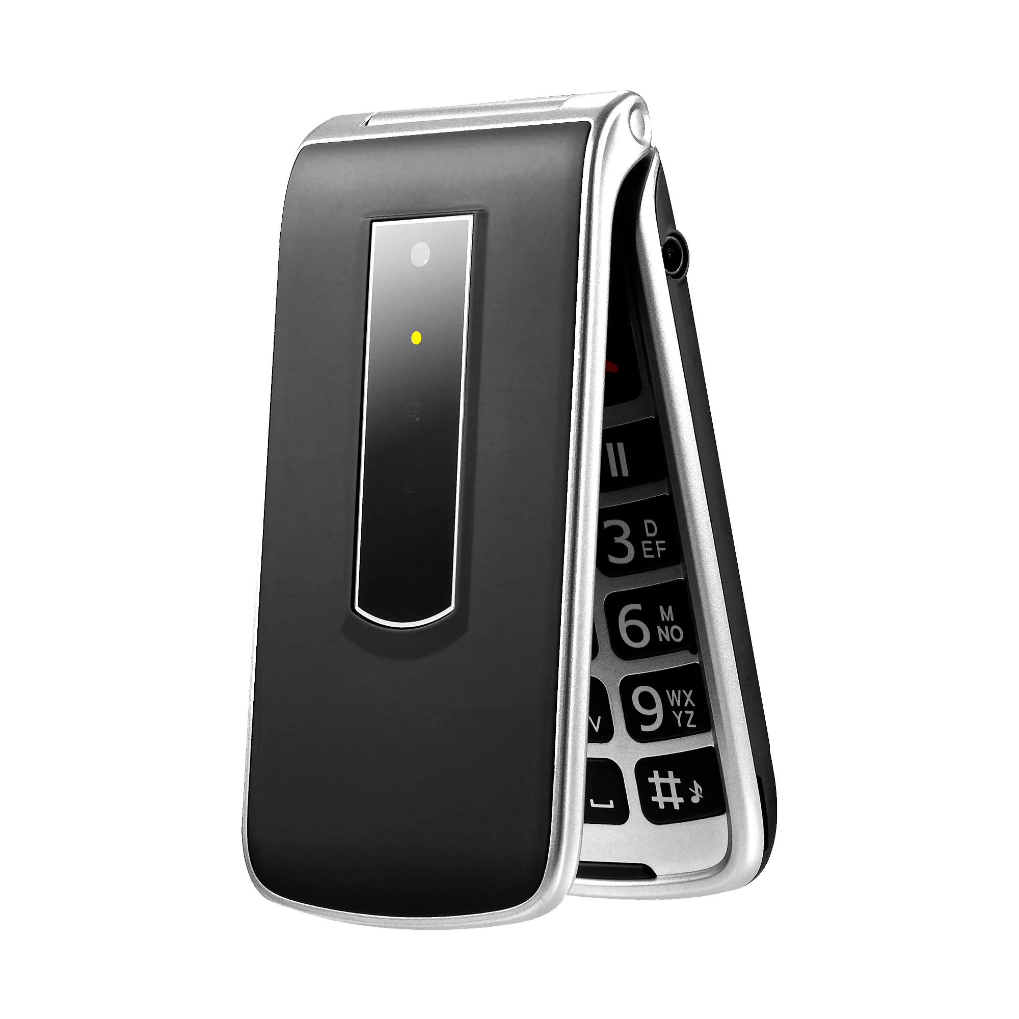High quality mobile phones easy and handle 3G Red senior flip phone 64M+128M GSM network phone