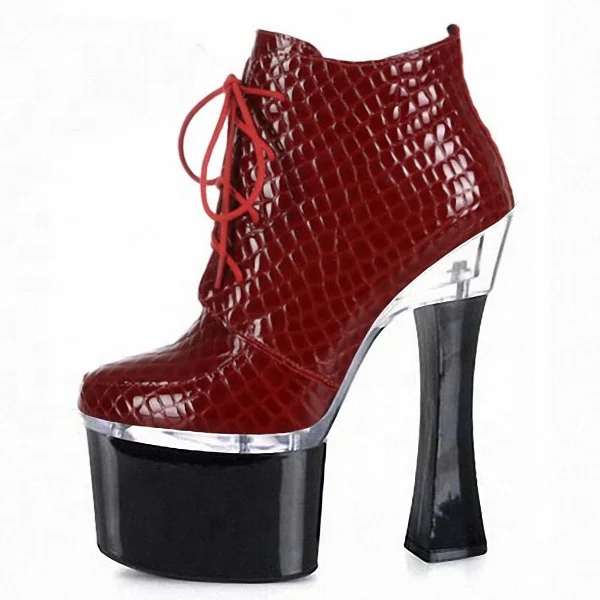 18cm /20cm ultra-high heels, thin heels and sky-high sexy stage shoes, fun low leg ankle boots