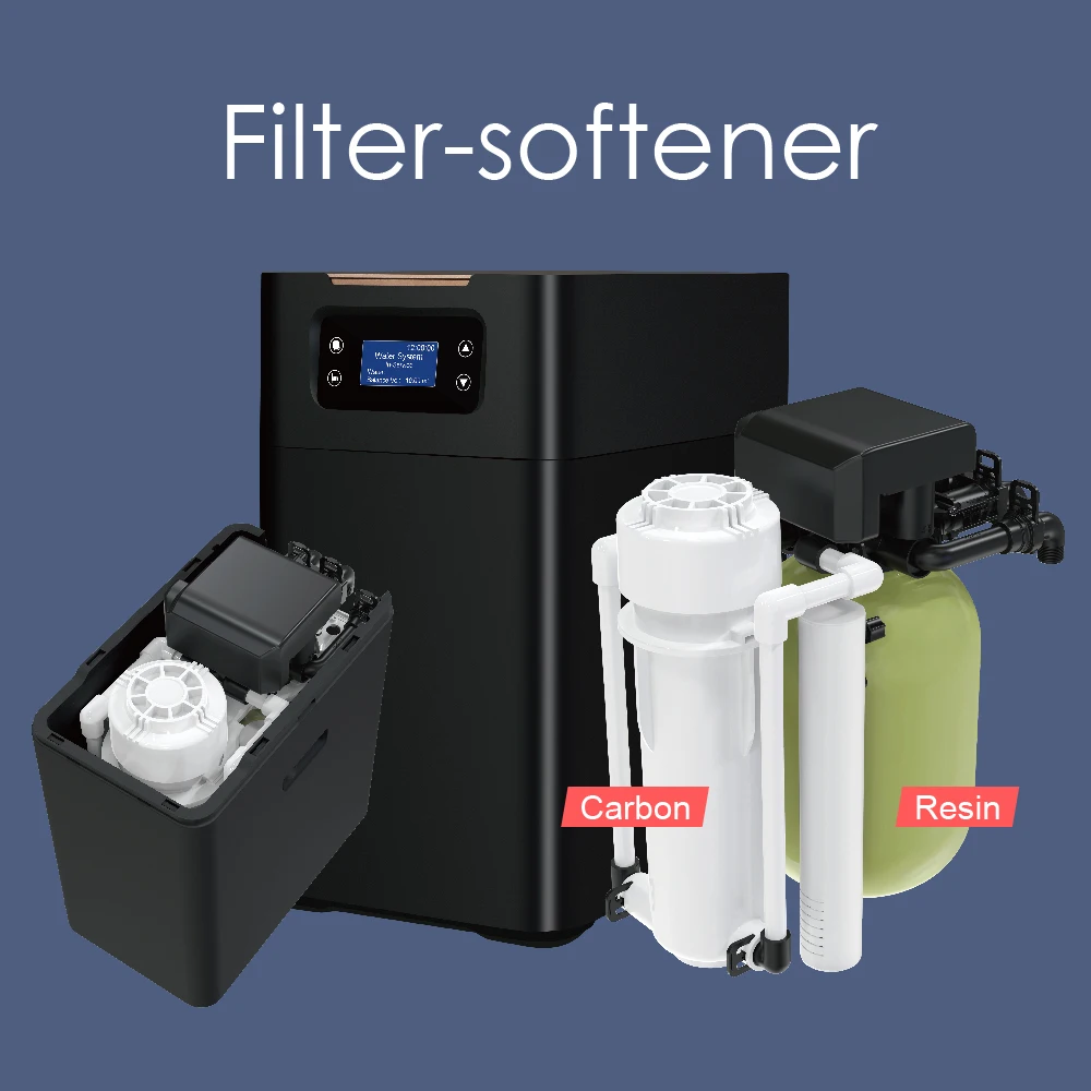 [Filter-Softener] Newly Developed Water Filter Water Softener Integrated Water Treatment System
