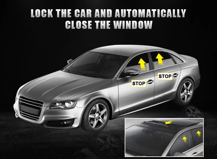 Universal Car 4 Doors Automatic Electric Roll Up Close Auto Protector Power Windows Close Power Window Kit