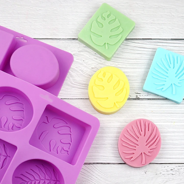 Silicone Mold Manufacturer Customised Leaf Shape Silicone Rubber Soap Mold