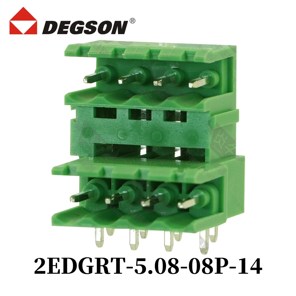 1Pcs DEGSON 2EDGRT-5.0-5.08-14-00ZH Pluggable PCB Terminal Blocks MDSTB2.5-G KF2EDGRT 5.0mm 5.08mm 2PIN-12PIN 320V 10A