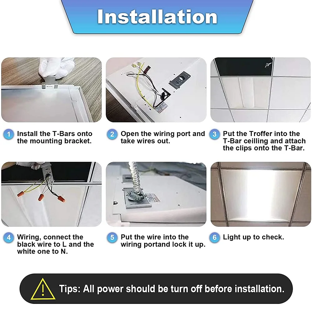 led center basket curved troffer panel light fixture 2 by 2ft 2 by 4 ft CCT power tunable ETL CE SAA drop ceiling office light