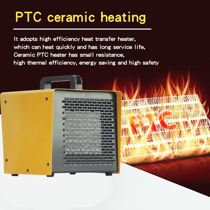 Электрический воздушный вентилятор Singfun 3 кВт PTC, обогреватели, портативный промышленный электрический обогреватель для птицефермы, для дома, теплицы, мастерской