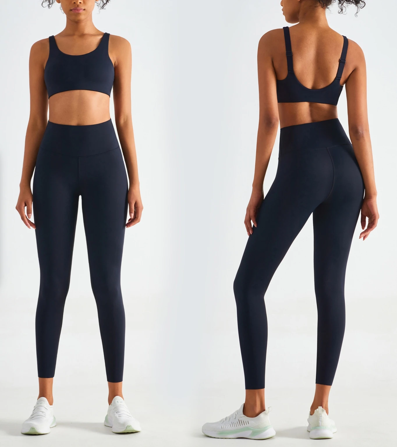 Customized Soft Adjustable Straps Bra Matching Leggings Fitness Yoga Set Suit Women Outdoor Gym Sports Training Wear Clothes