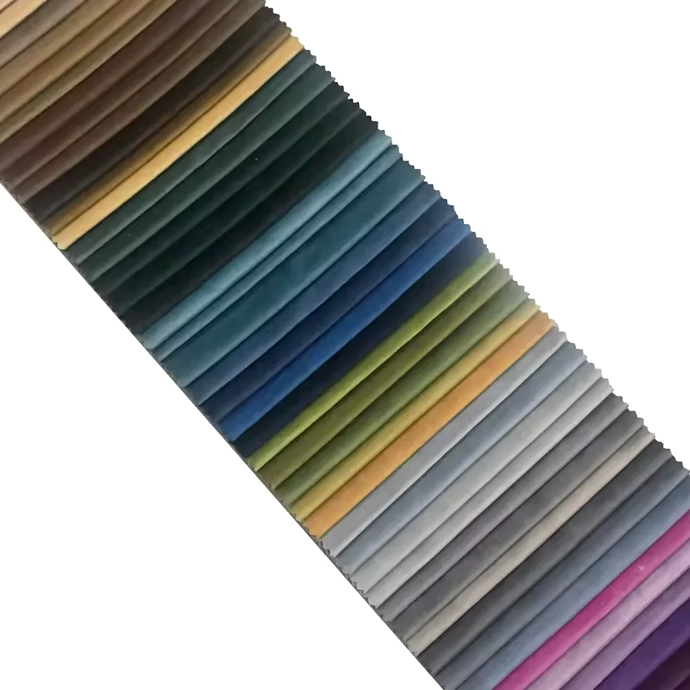 Luxury Plain Dyed Solids Home Textile Fabric Holland Velvet Upholstery Fabric For Sofa Furniture