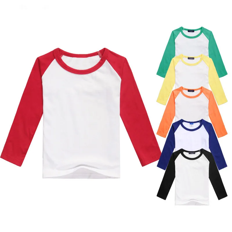 CT38 Family child Custom print logo designer embroidery Men Women long sleeve blank plain cotton boy girls top tee T Shirts