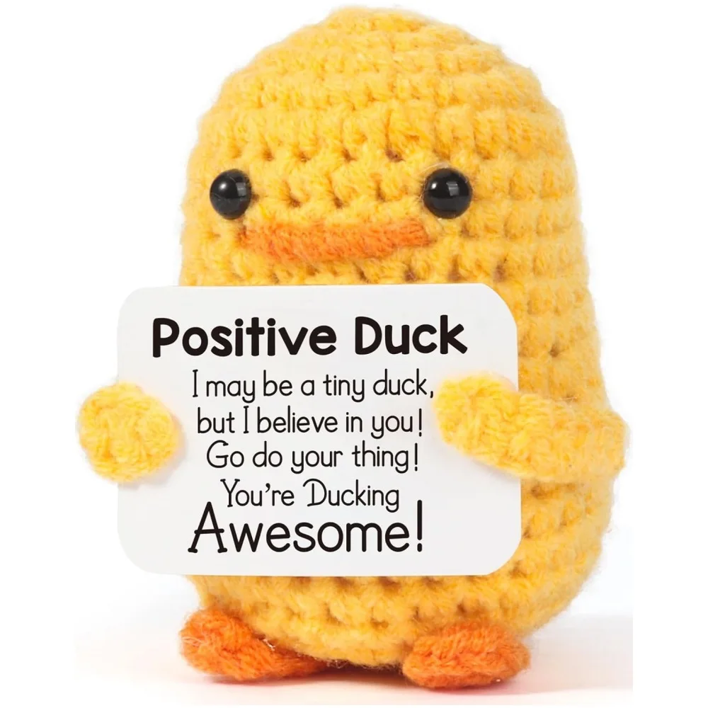 Custom Cute Stuffed Animal Plush Toy Manufacturer Creative Soft Kids Handmade Crochet Knitted Doll Gift Emotional Support Ducks