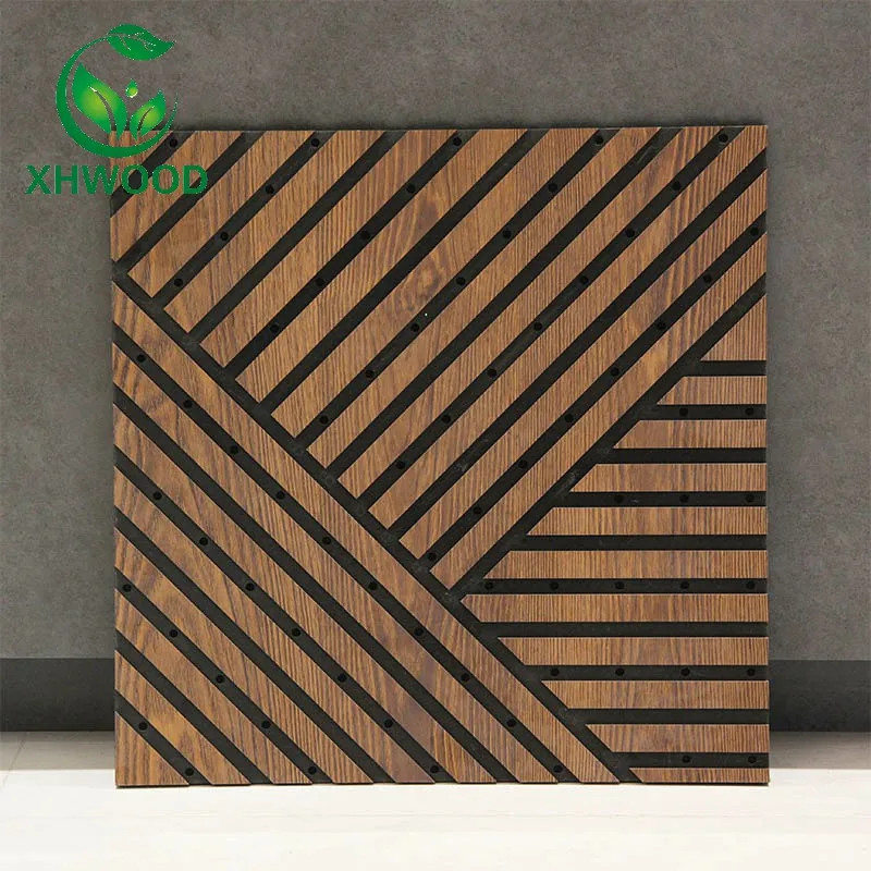 XHWOOD new design 3d model design art painting wall acoustic panels for interior decoration