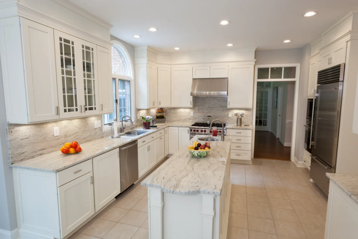 Contemporary L-shape Medium Kitchen With Solid Wood Shaker Cabinets Modular Customized Kitchen Cabinet