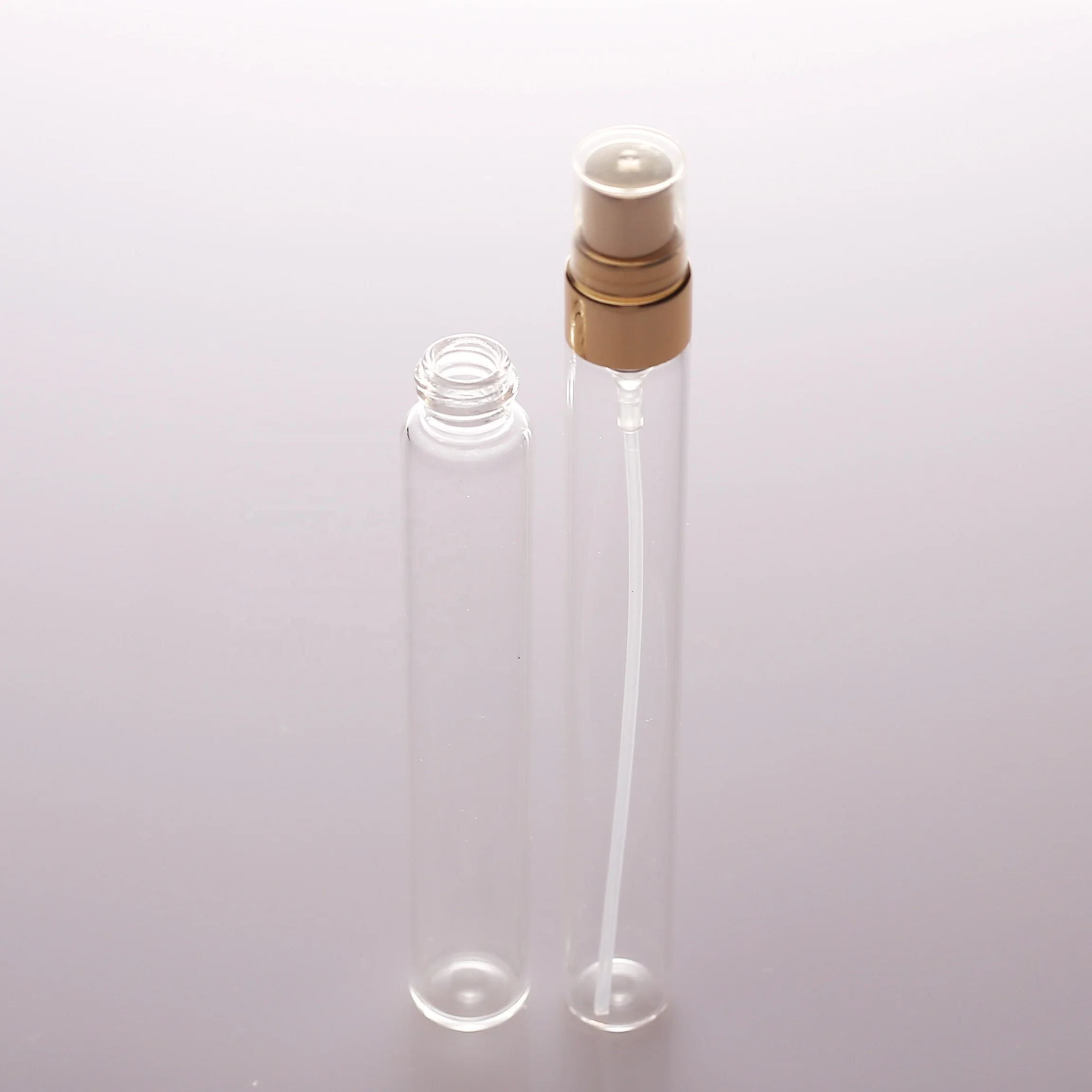 glass spray bottle 5ml and 10ml with silver cap