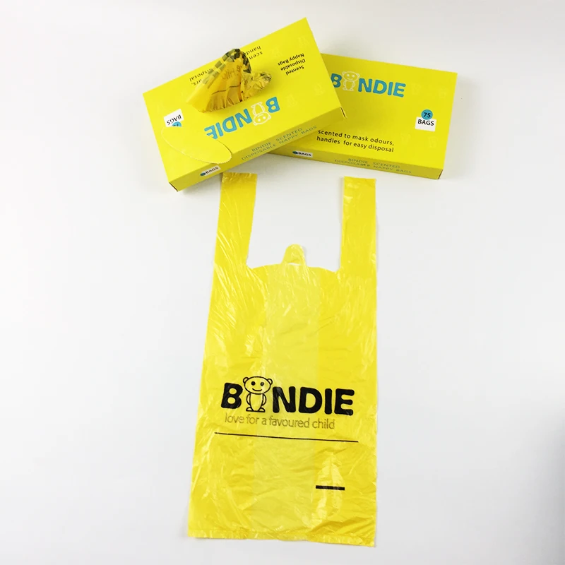 Factory Universal Custom Baby Disposable Diaper Nappy Bag Scented PE Diaper Sacks Disposal Packaging Bags