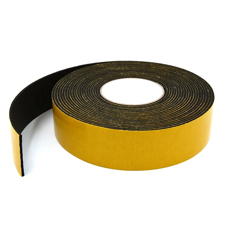 3mm thick single side nitrile pvc rubber window seal construction thermal foam insulation adhesive tape for repairing