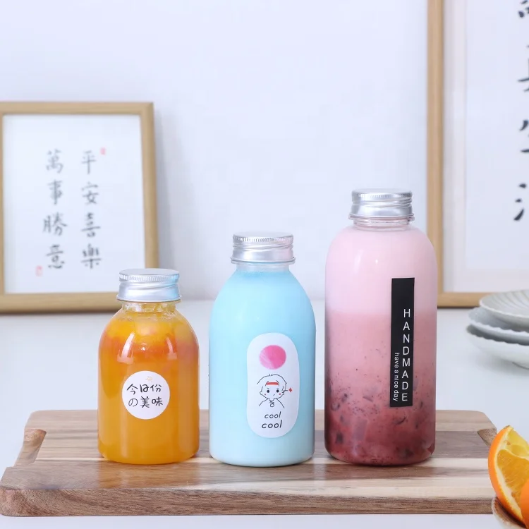 Высокое качество 250 мл соковыжималка для напитков пластиковая бутылка для воды с алюминиевыми крышками