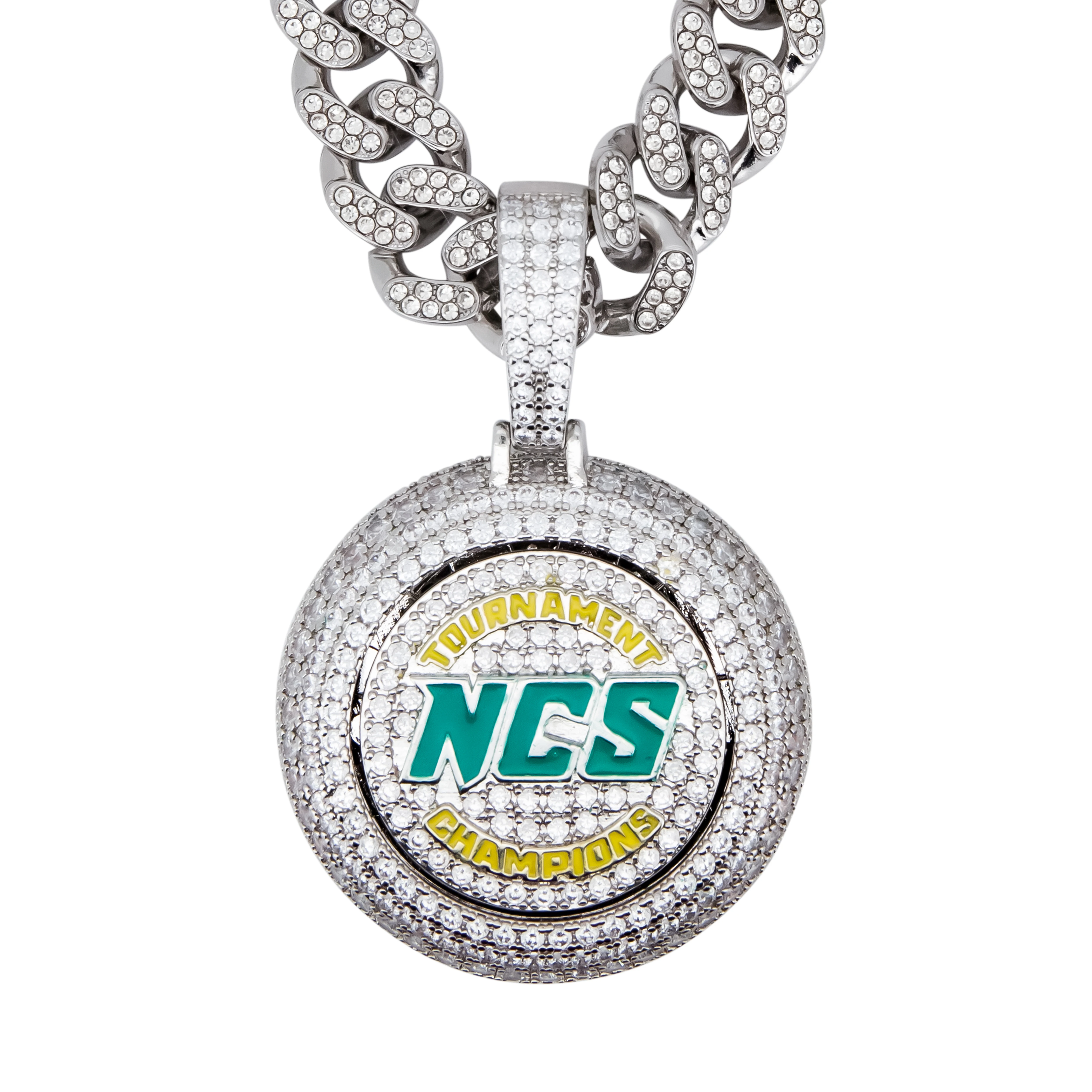 Custom Hip hop Iced Out Big Memory Pendants Necklace Spinning Necklace Hip Hop Letter Pendant