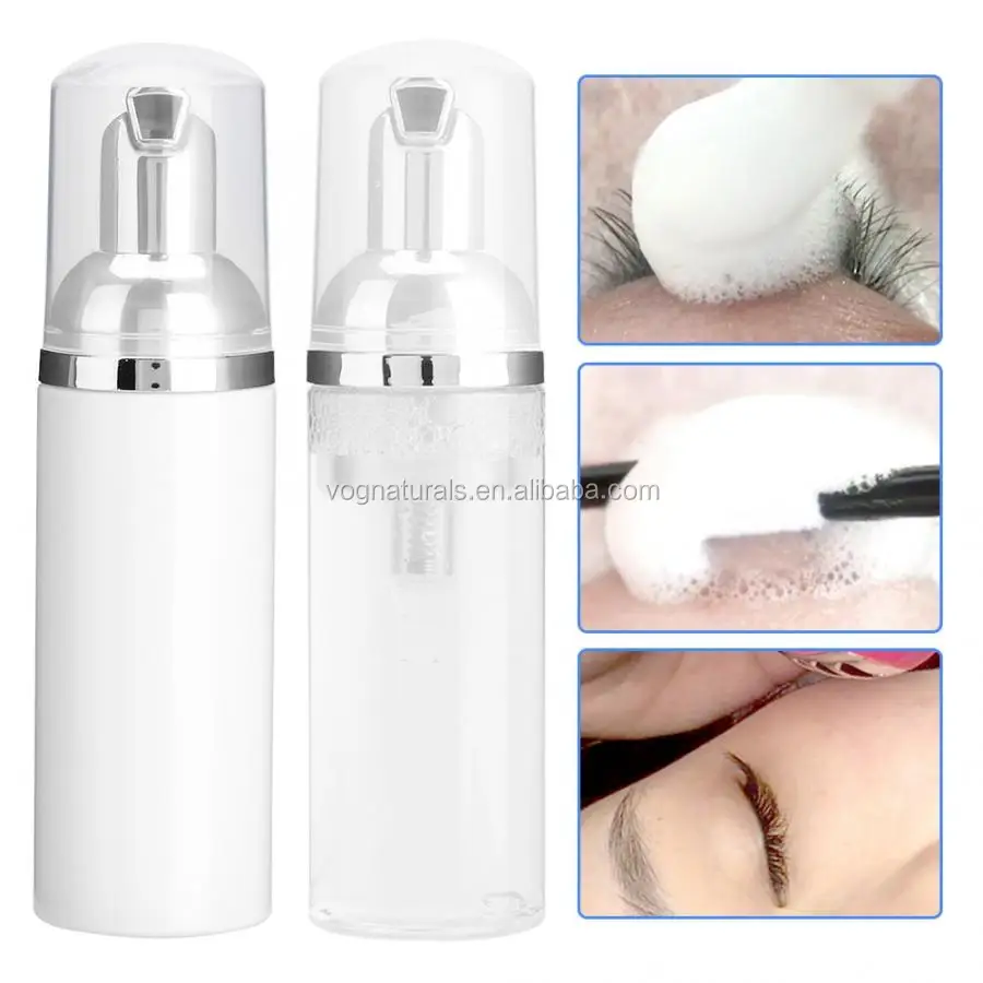 Private Label Extension Eyelash Shampoo Pump Head Grafting Soft Makeup Remover Eyelash Foam Cleanser