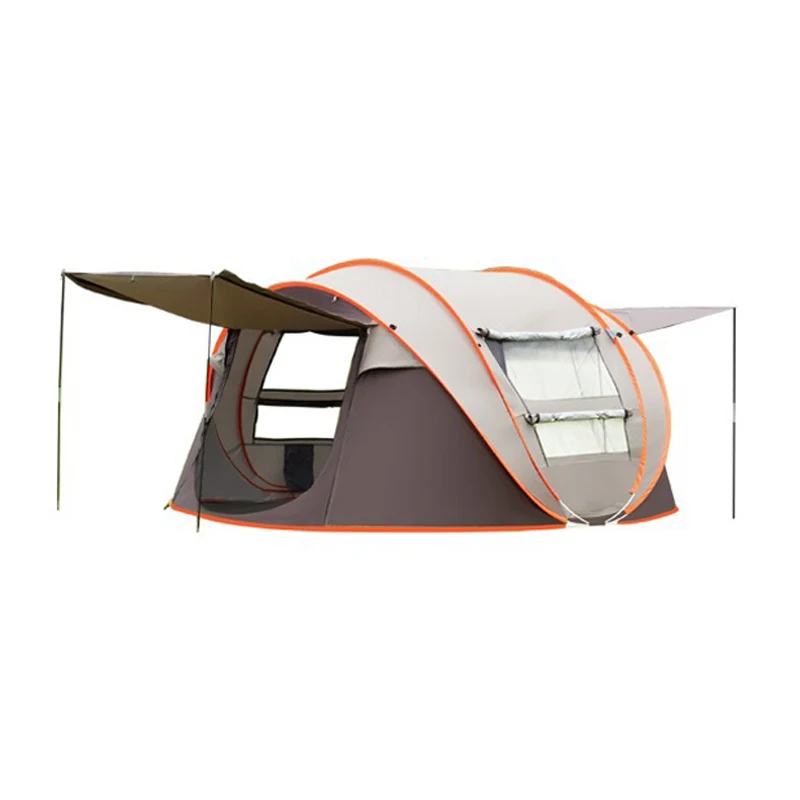 Outdoor Pop Up Instant Water-resistant Foldable Hiking 5-8 People Large Space Army Green Camping Tent For Family